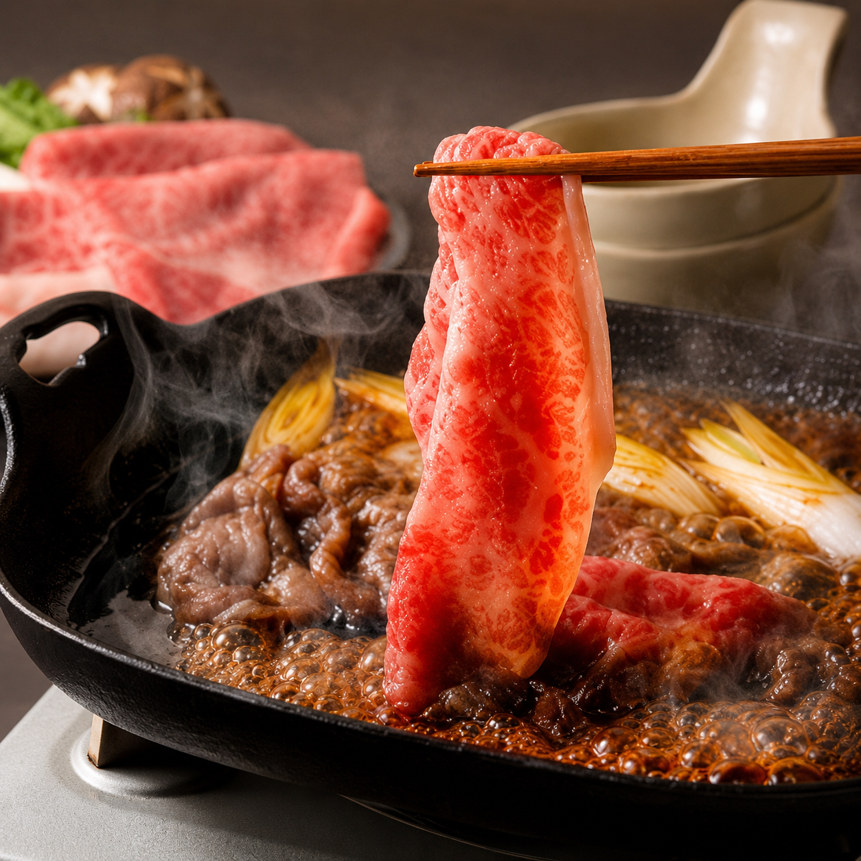 【黒毛和牛すき焼き会席】 8000円(税込) ◎個室完備で感染防止対策も万全◎
